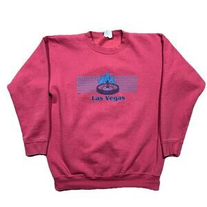 Vintage Las Vegas Desert Heat Crewneck Sweatshirt Red 90s Size L